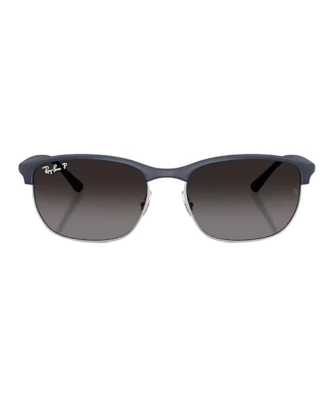 RAY BAN Темно-синие пластиковые солнцезащитные очки, фото 2
