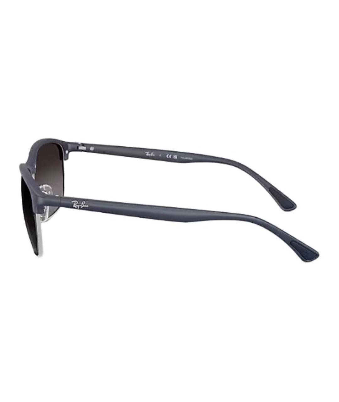 RAY BAN Темно-синие пластиковые солнцезащитные очки, фото 5