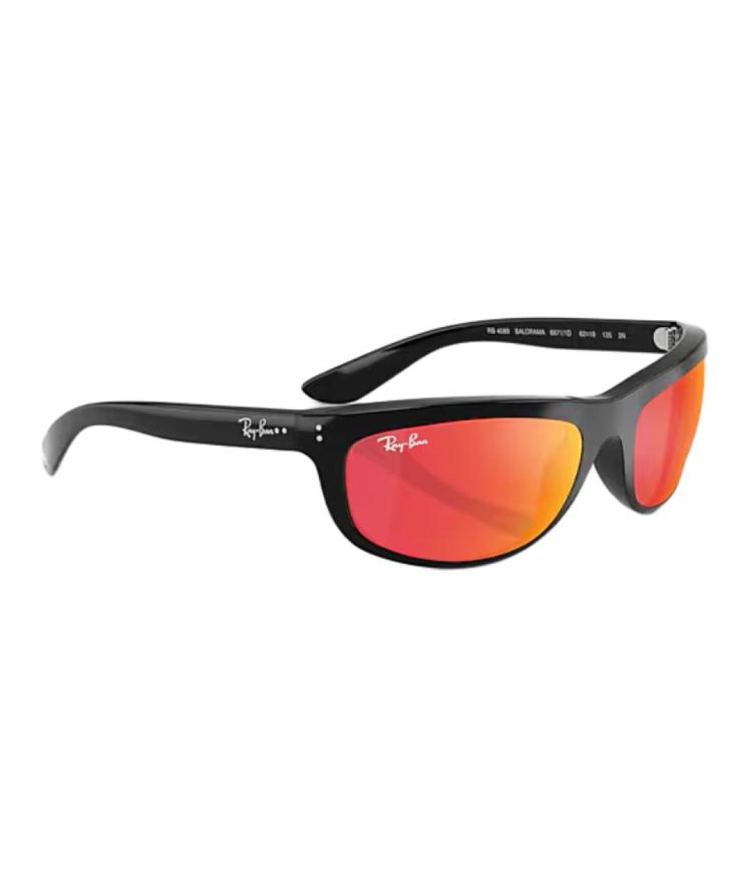 RAY BAN Черные пластиковые солнцезащитные очки, фото 2