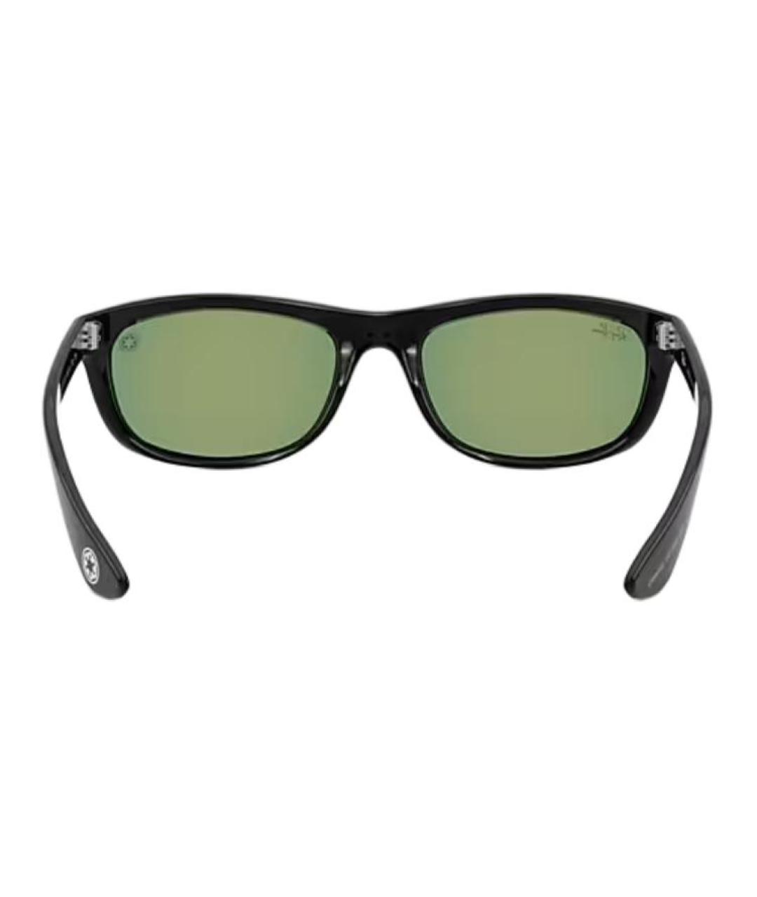 RAY BAN Черные пластиковые солнцезащитные очки, фото 4