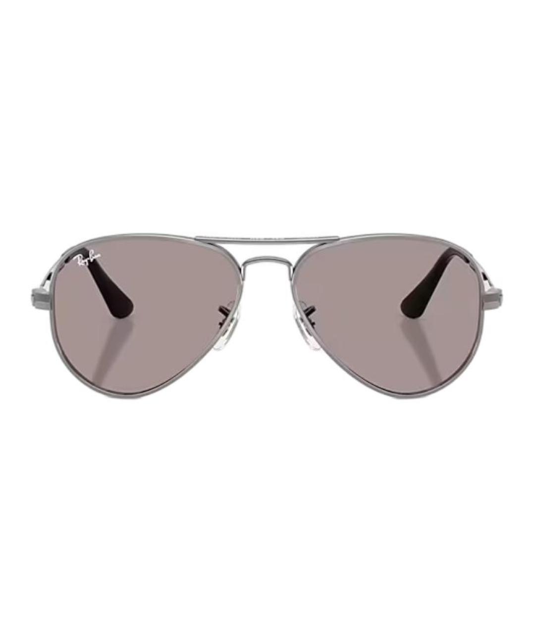 RAY BAN Серые металлические солнцезащитные очки, фото 2