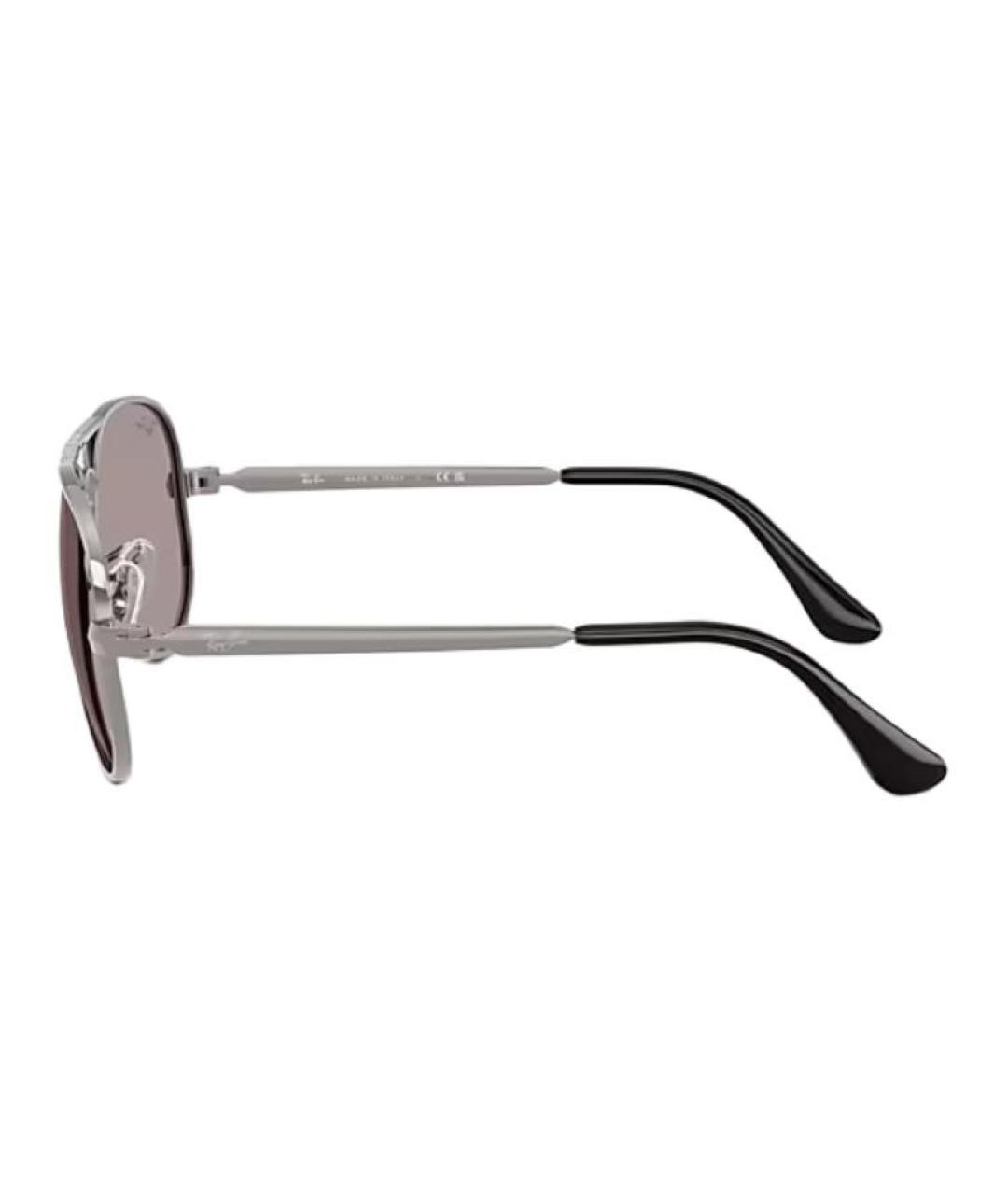 RAY BAN Серые металлические солнцезащитные очки, фото 5