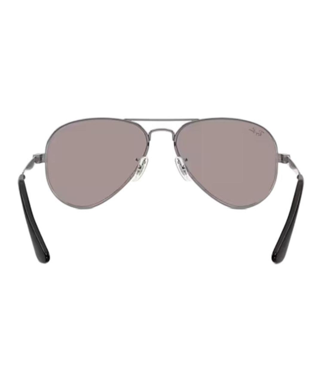 RAY BAN Серые металлические солнцезащитные очки, фото 4