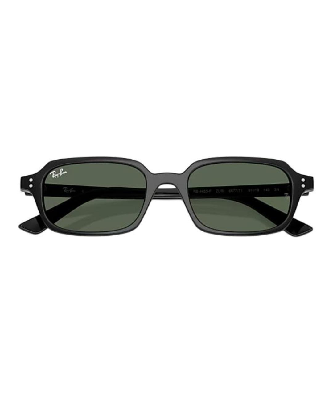 RAY BAN Черные пластиковые солнцезащитные очки, фото 4