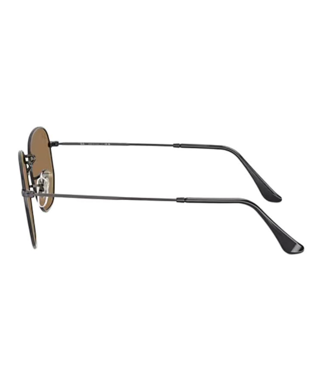 RAY BAN Черные металлические солнцезащитные очки, фото 3