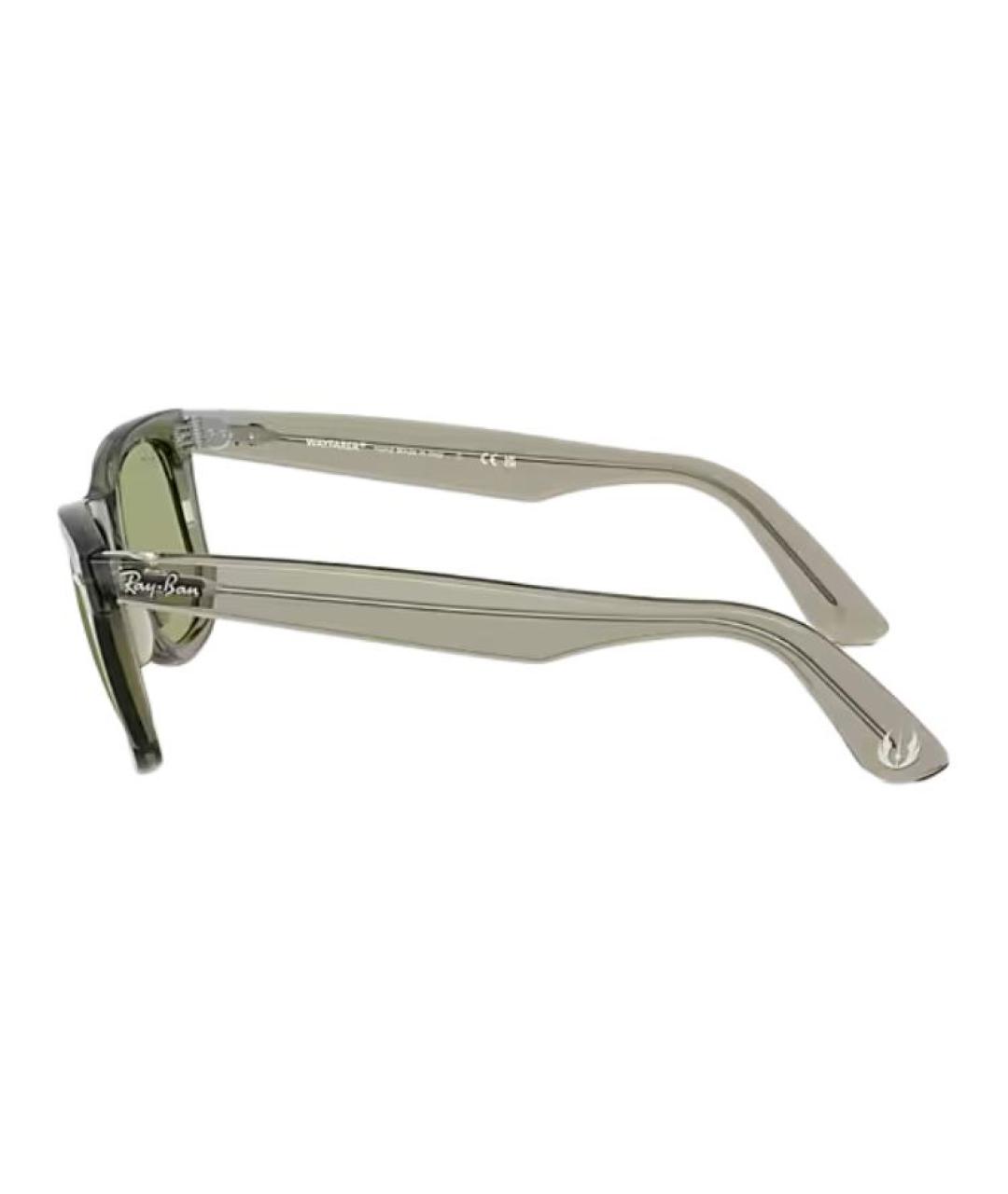 RAY BAN Зеленые пластиковые солнцезащитные очки, фото 3
