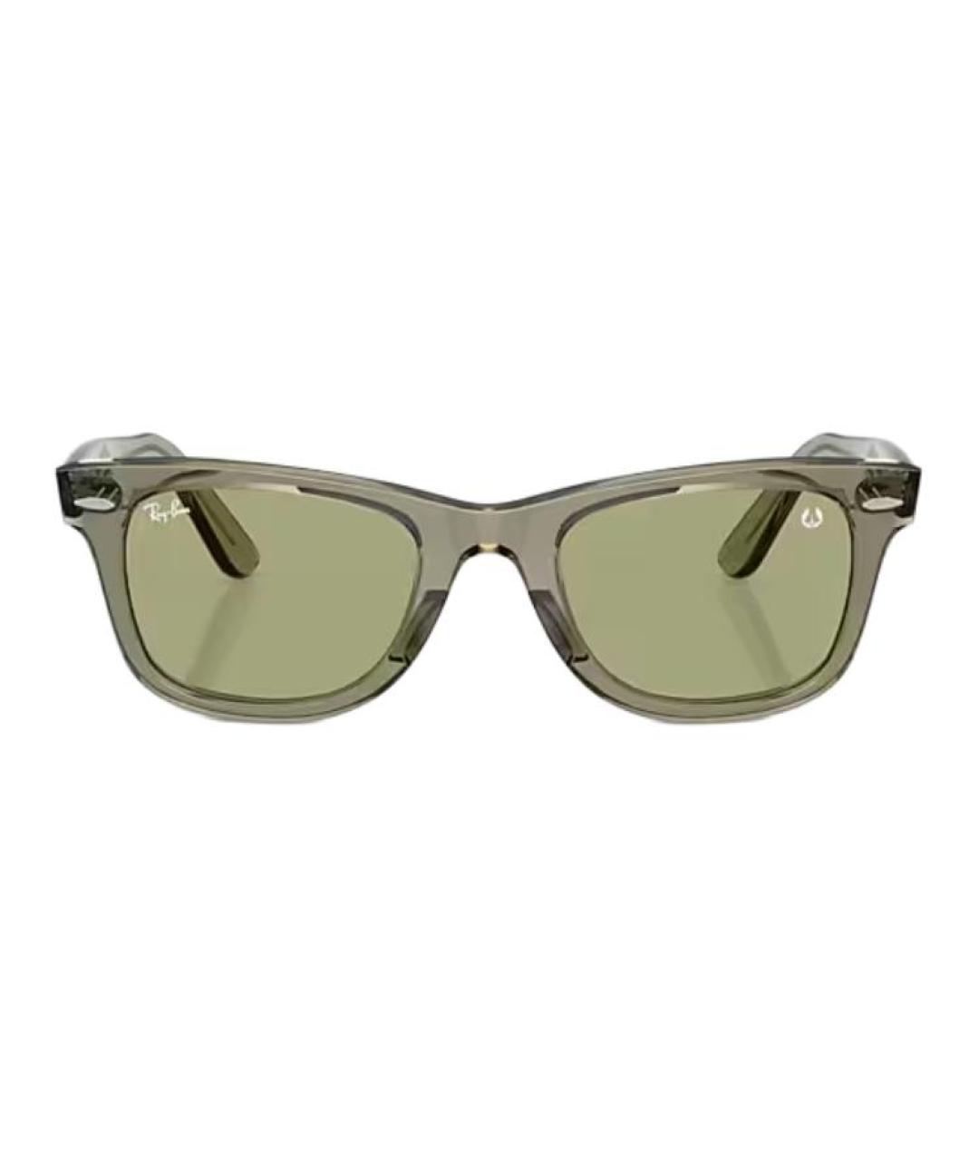 RAY BAN Зеленые пластиковые солнцезащитные очки, фото 2