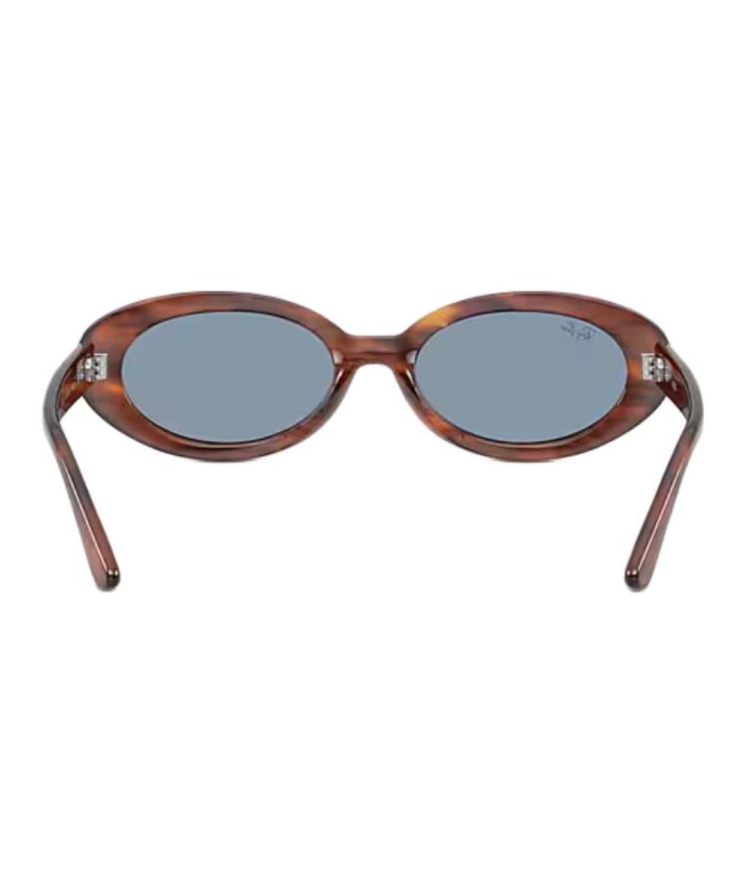 RAY BAN Коричневые пластиковые солнцезащитные очки, фото 5