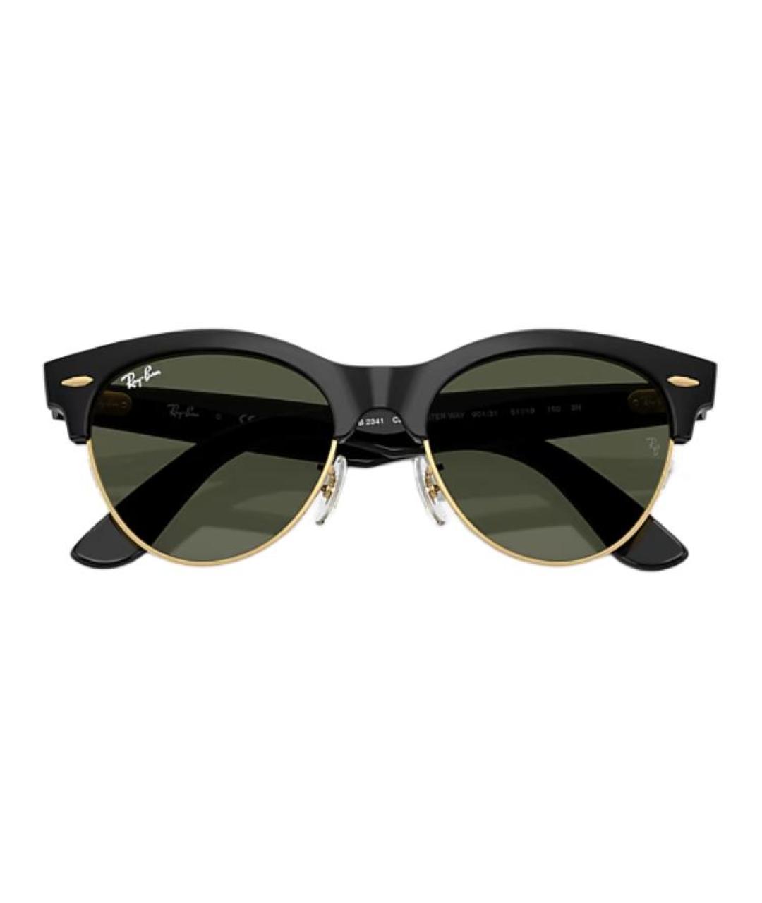 RAY BAN Черные пластиковые солнцезащитные очки, фото 3