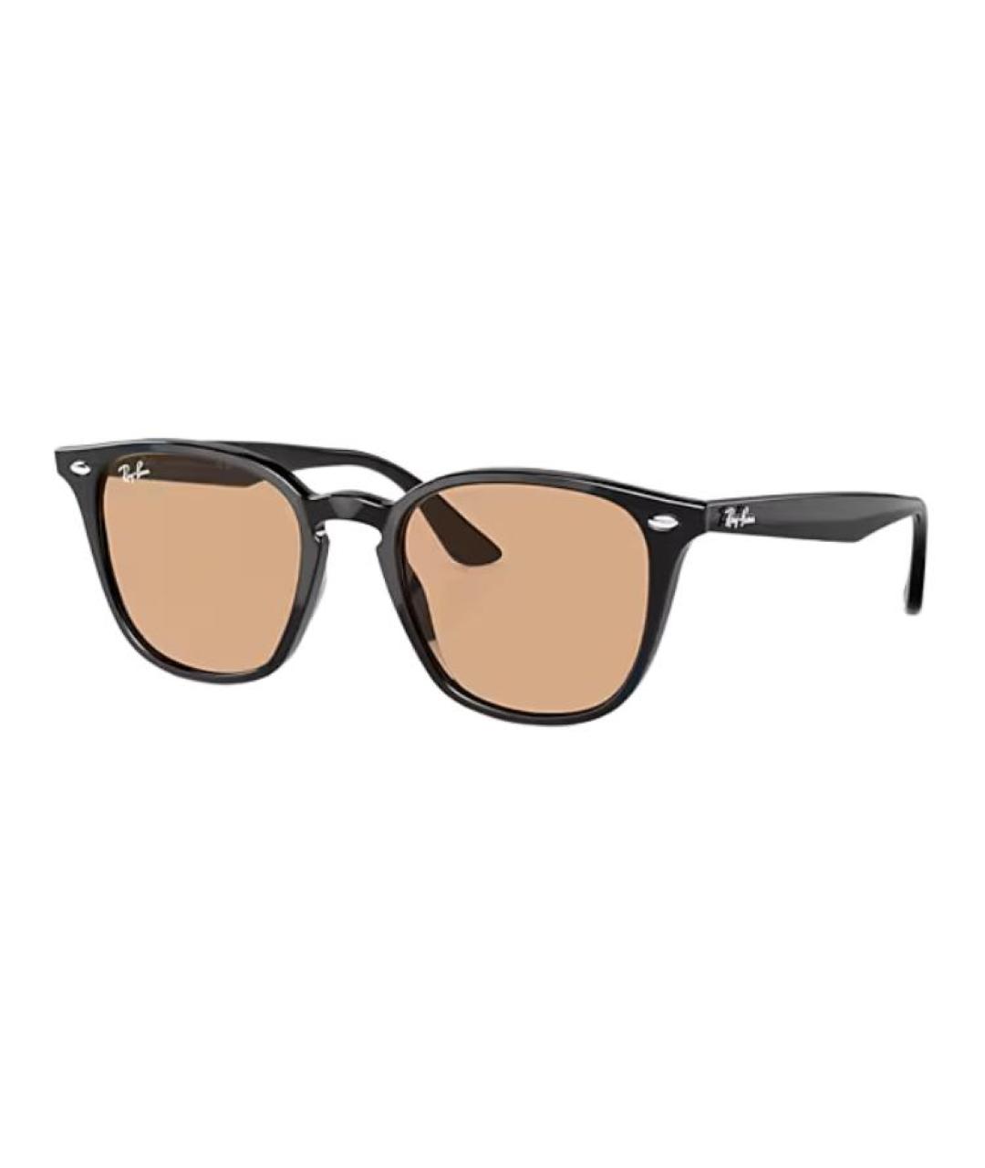 RAY BAN Черные пластиковые солнцезащитные очки, фото 1