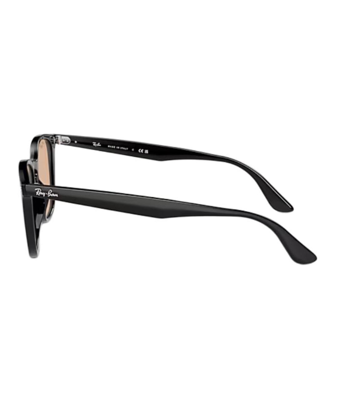 RAY BAN Черные пластиковые солнцезащитные очки, фото 5