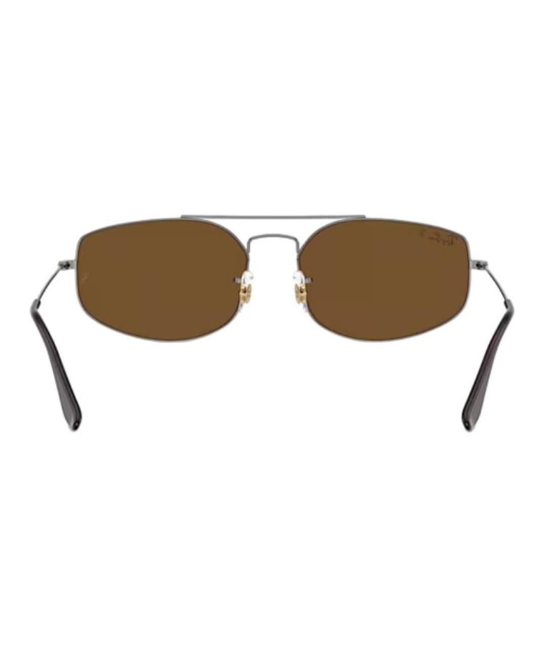 RAY BAN Серые металлические солнцезащитные очки, фото 4