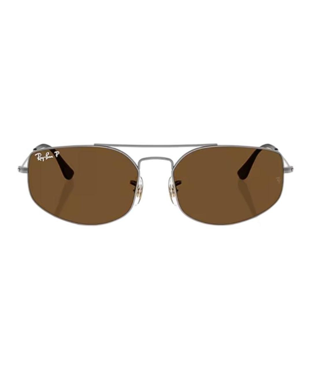 RAY BAN Серые металлические солнцезащитные очки, фото 2