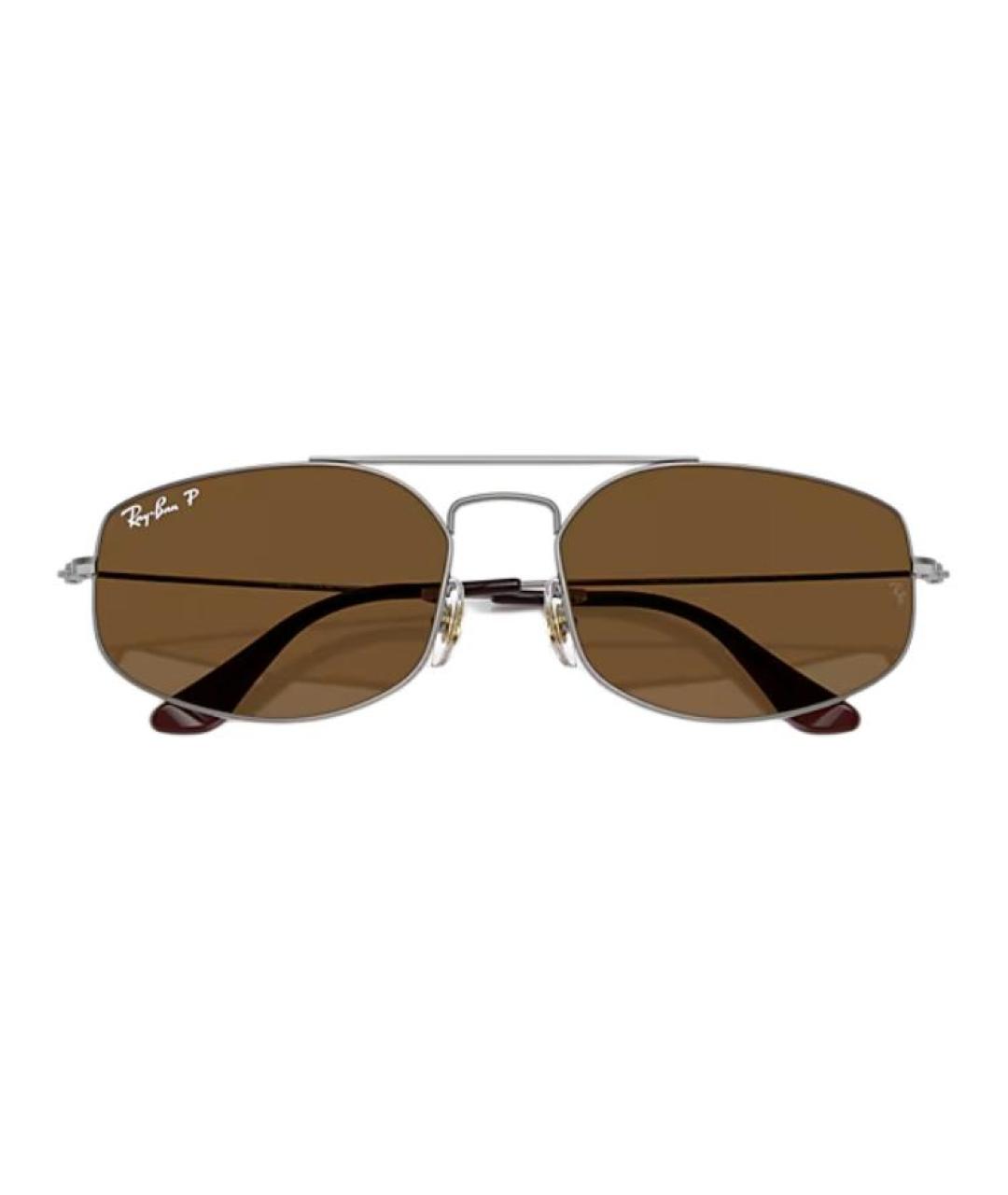 RAY BAN Серые металлические солнцезащитные очки, фото 3