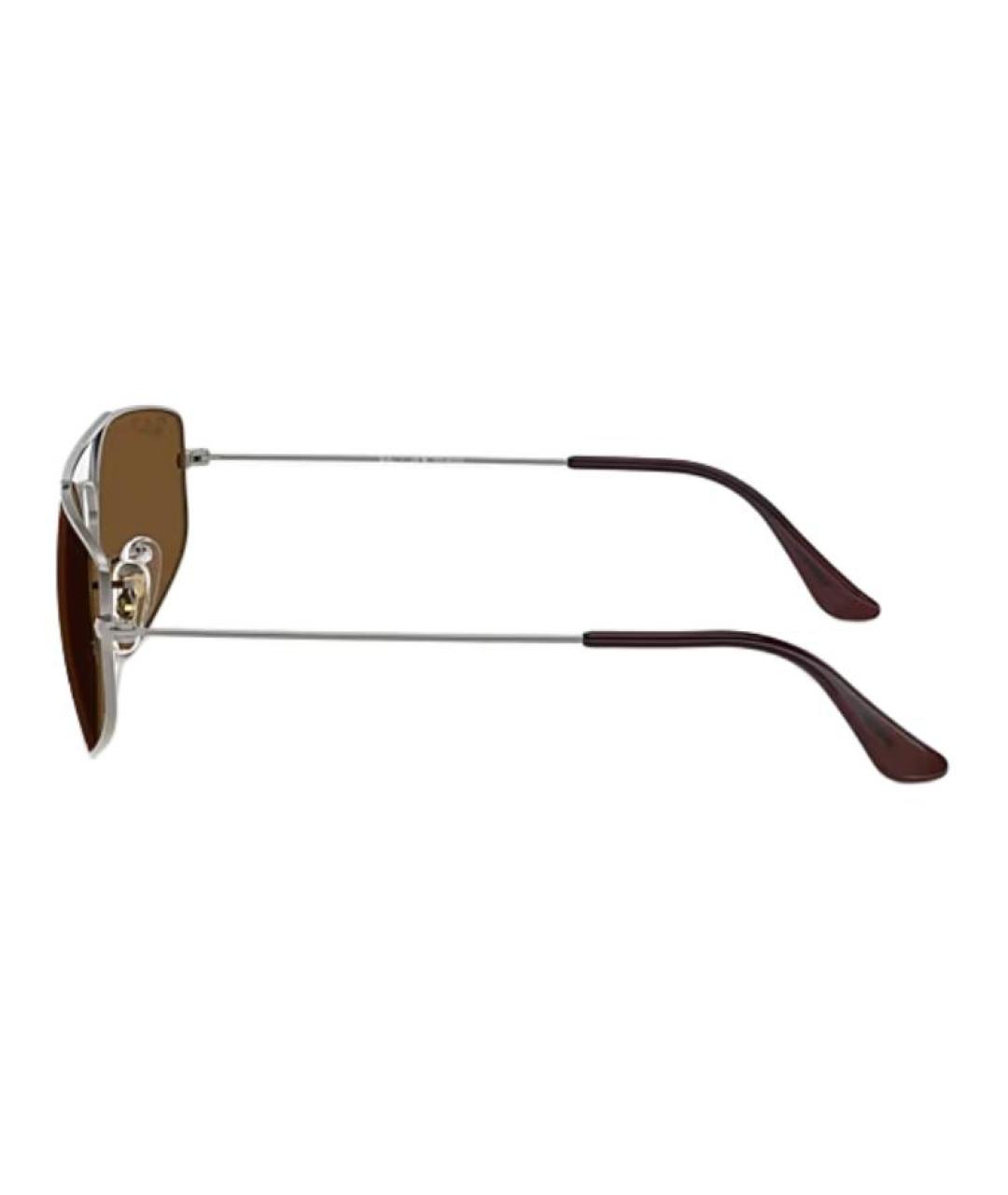 RAY BAN Серые металлические солнцезащитные очки, фото 5