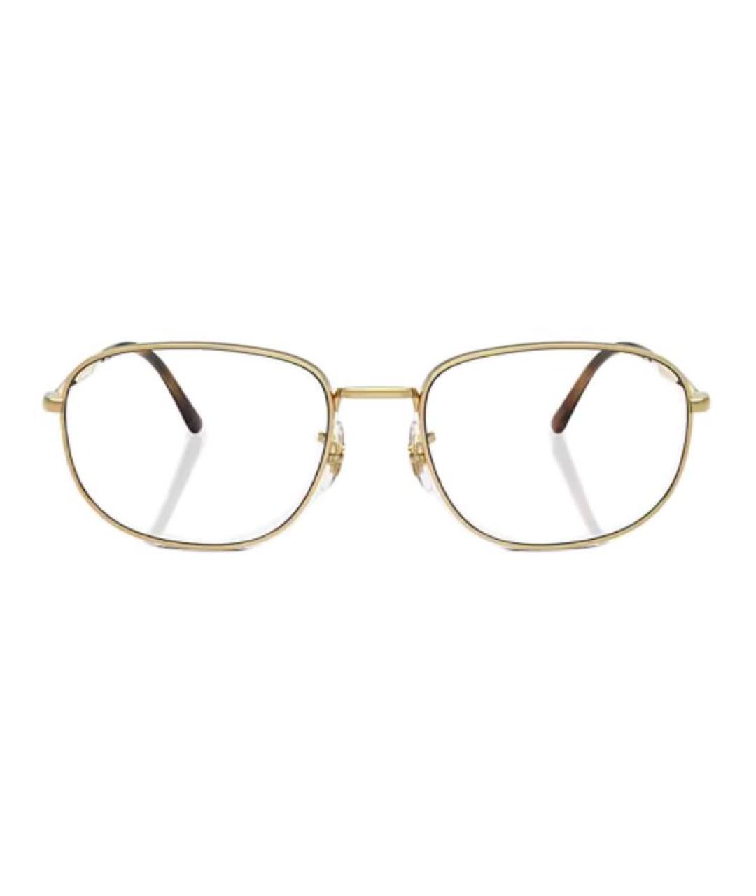 RAY BAN Золотые металлические солнцезащитные очки, фото 2