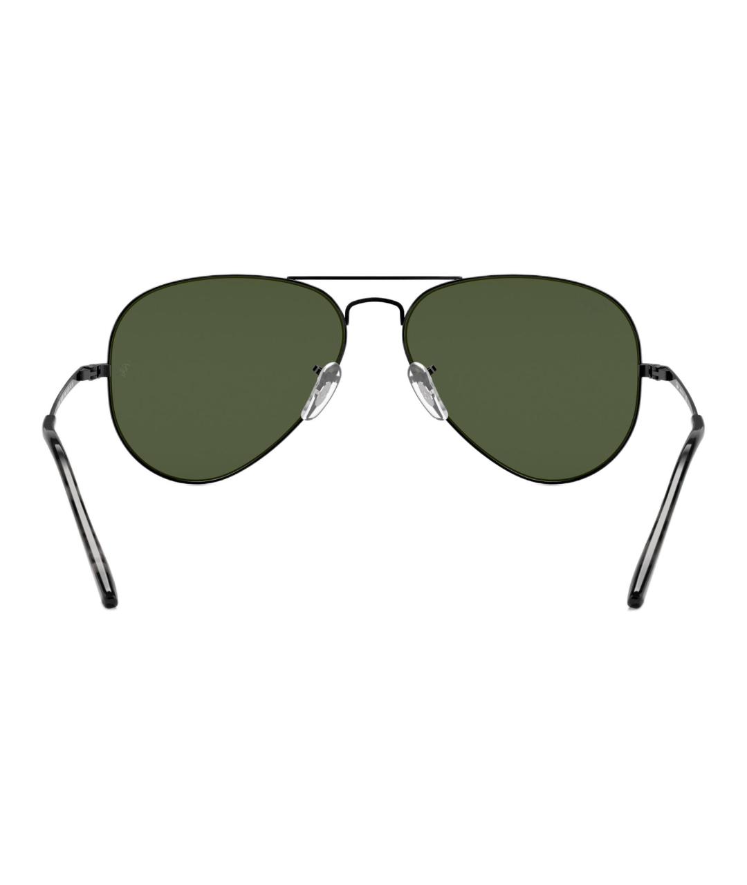 RAY BAN Черные металлические солнцезащитные очки, фото 4