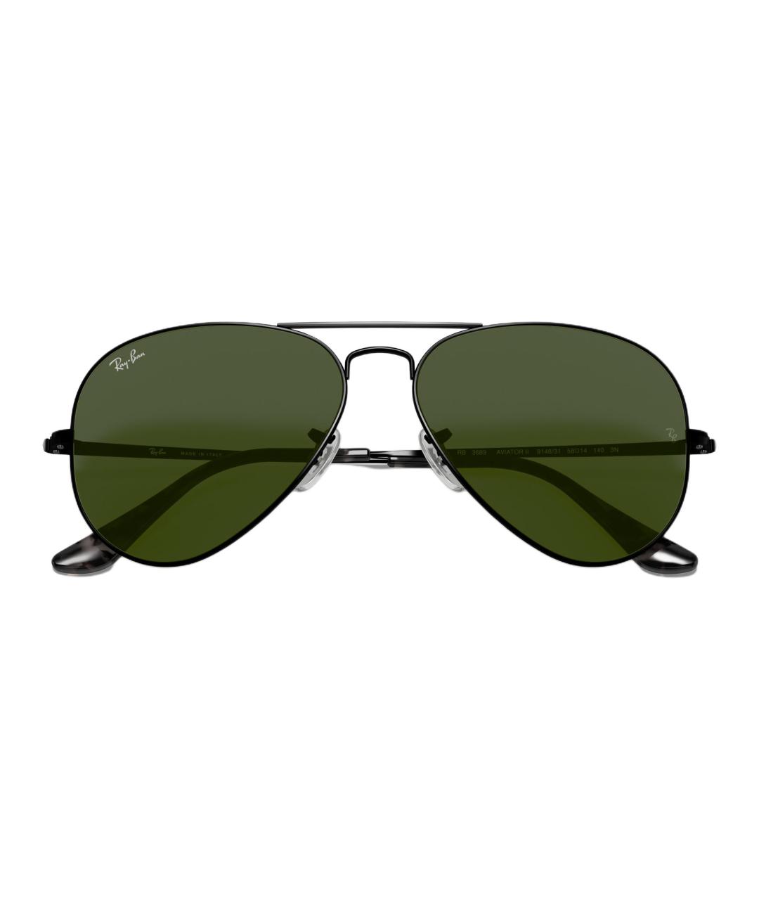 RAY BAN Черные металлические солнцезащитные очки, фото 5