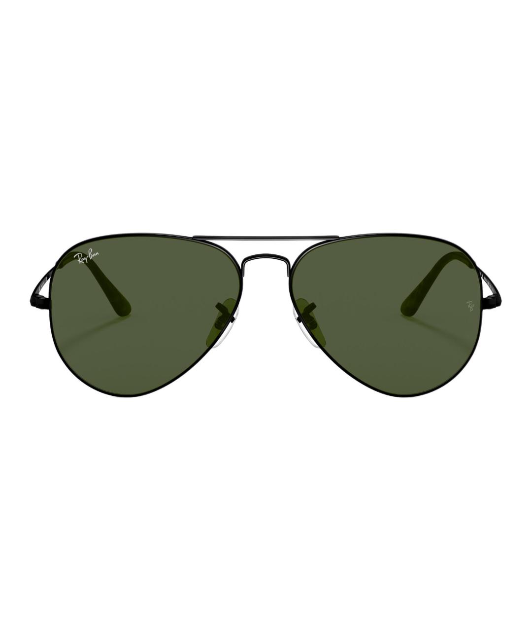 RAY BAN Черные металлические солнцезащитные очки, фото 2