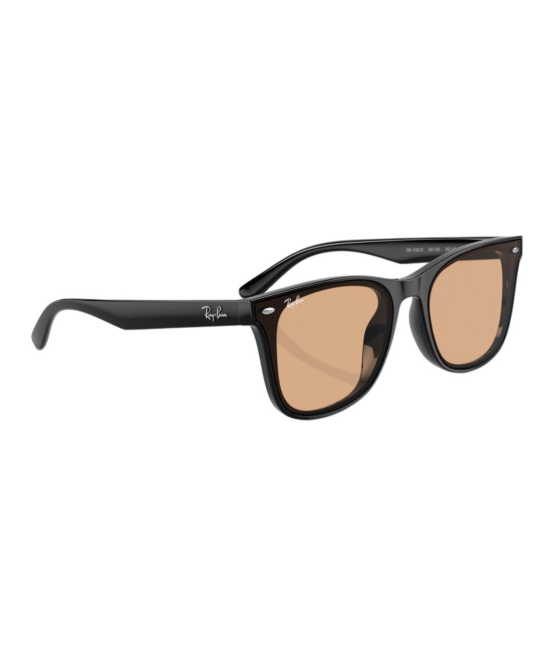 RAY BAN Черные пластиковые солнцезащитные очки, фото 3