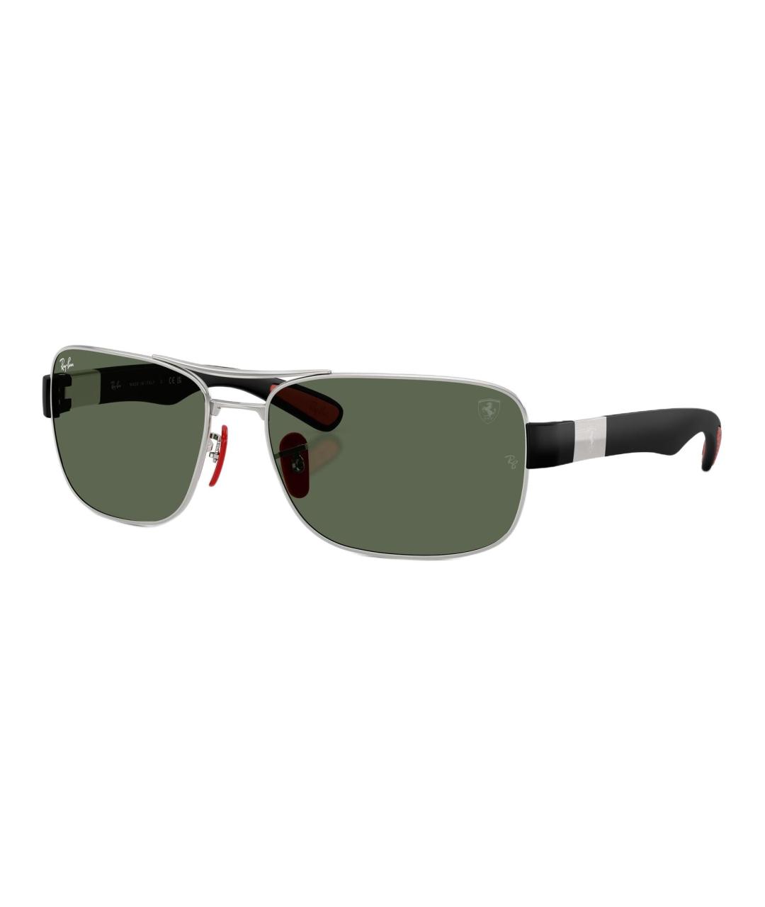 RAY BAN Черные металлические солнцезащитные очки, фото 1