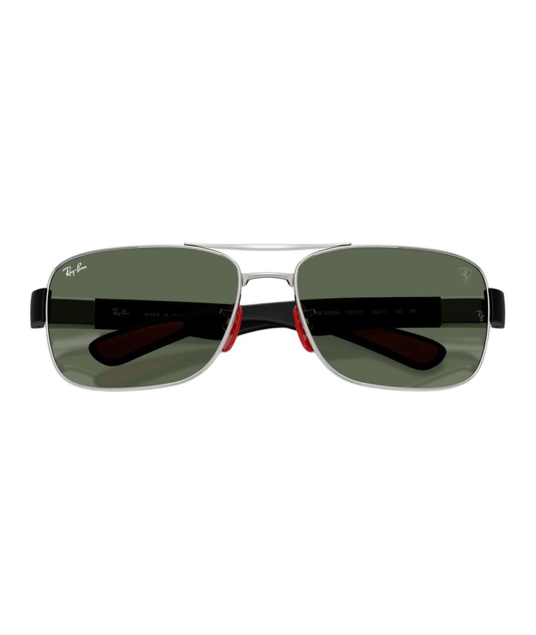 RAY BAN Черные металлические солнцезащитные очки, фото 3