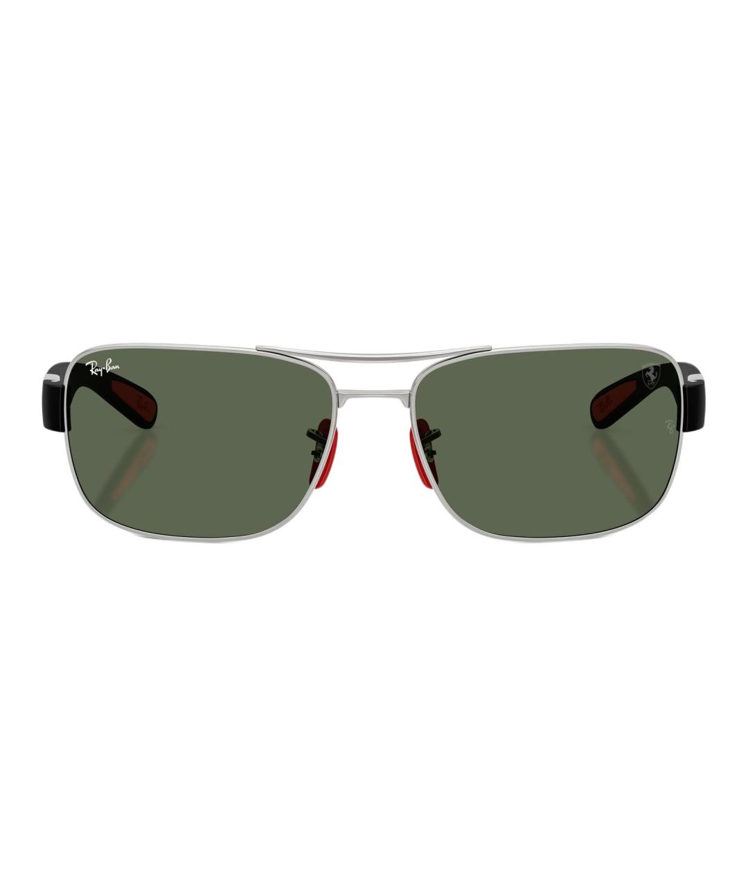 RAY BAN Черные металлические солнцезащитные очки, фото 2