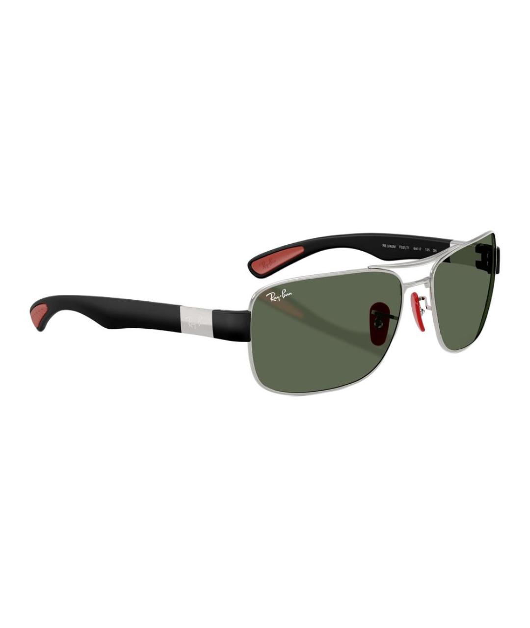 RAY BAN Черные металлические солнцезащитные очки, фото 4