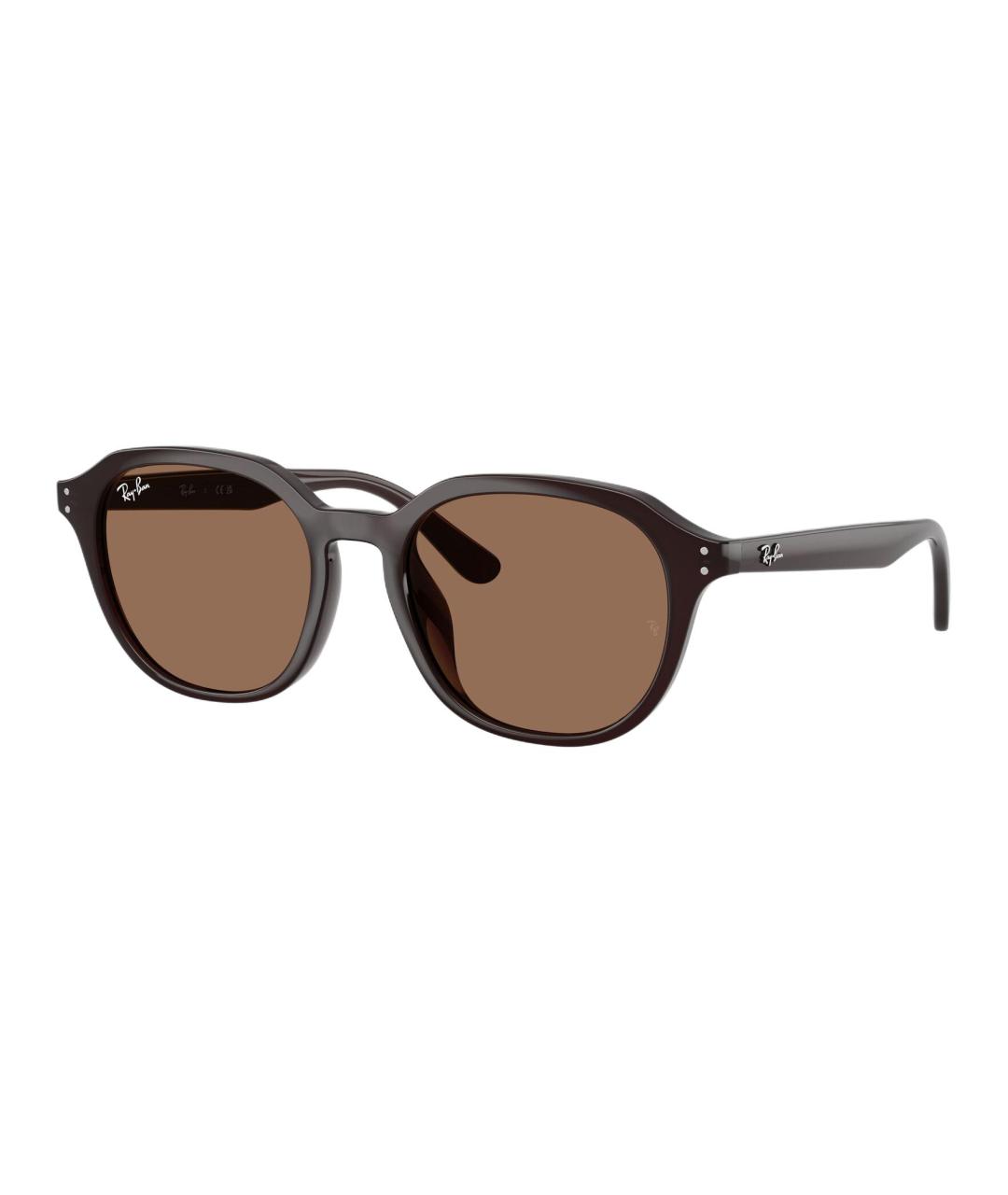 RAY BAN Коричневые пластиковые солнцезащитные очки, фото 1