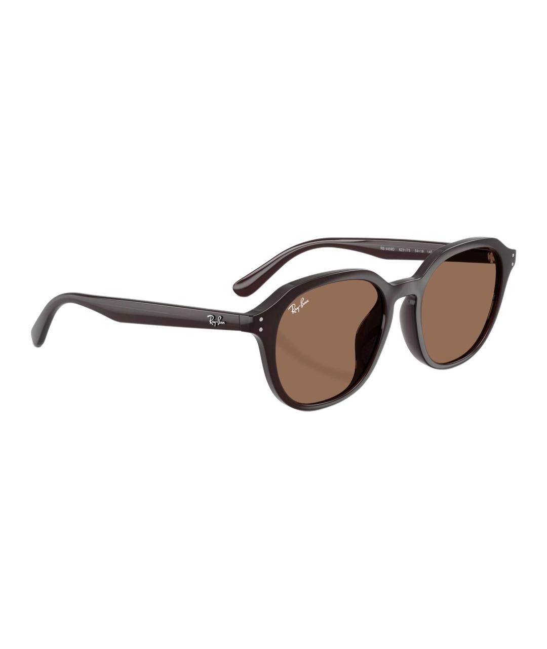 RAY BAN Коричневые пластиковые солнцезащитные очки, фото 4