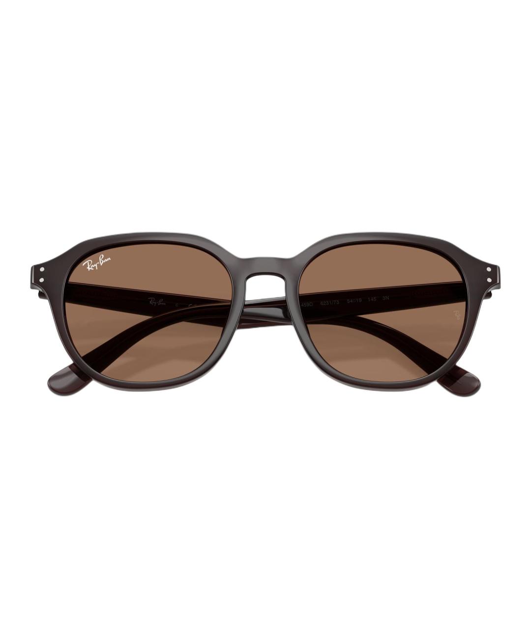 RAY BAN Коричневые пластиковые солнцезащитные очки, фото 5