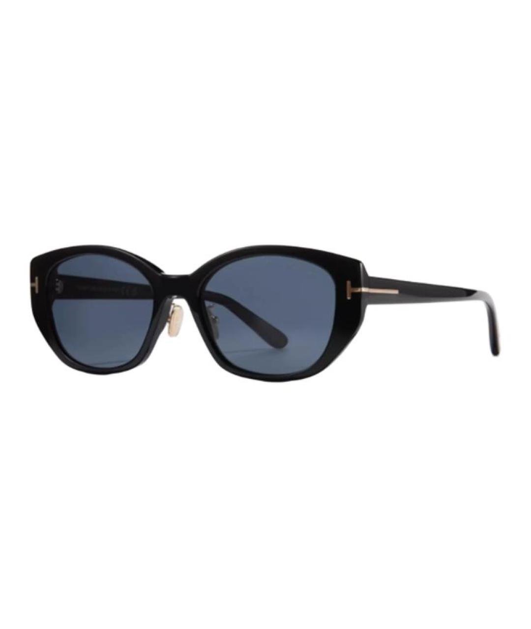 TOM FORD Черные пластиковые солнцезащитные очки, фото 1