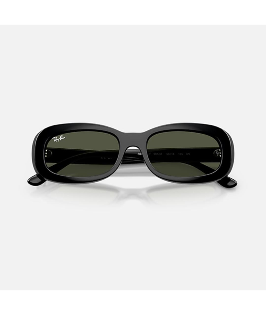 RAY BAN Черные пластиковые солнцезащитные очки, фото 5