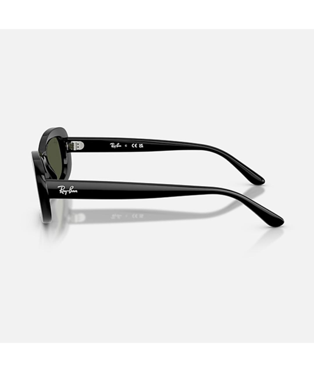 RAY BAN Черные пластиковые солнцезащитные очки, фото 4
