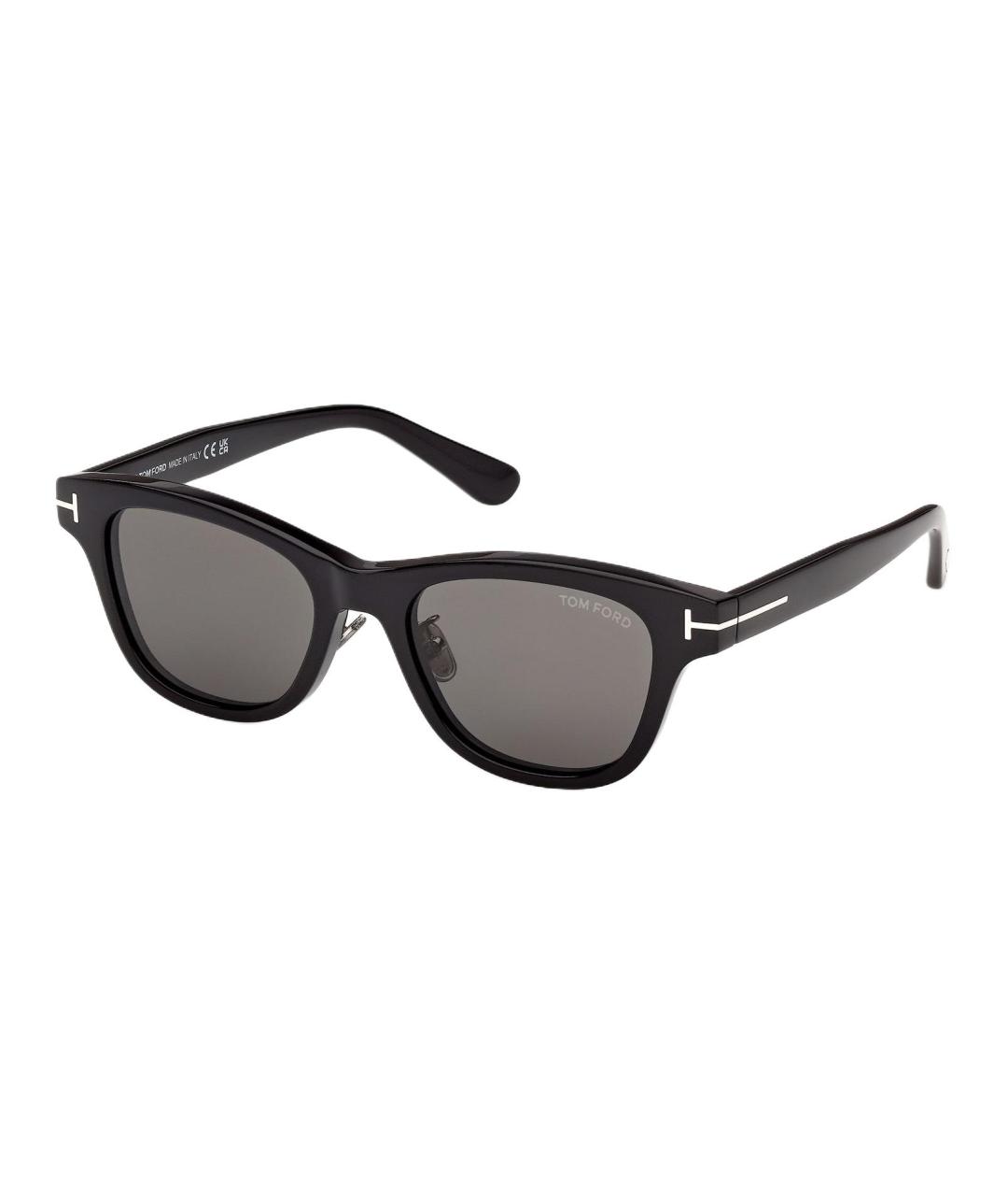 TOM FORD Черные пластиковые солнцезащитные очки, фото 1