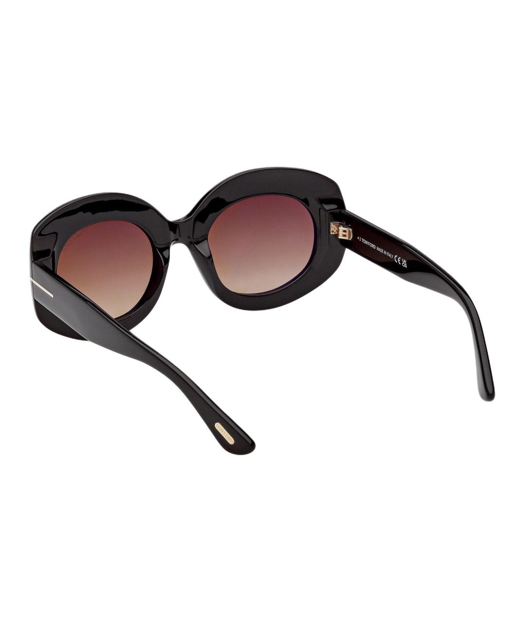 TOM FORD Черные пластиковые солнцезащитные очки, фото 3