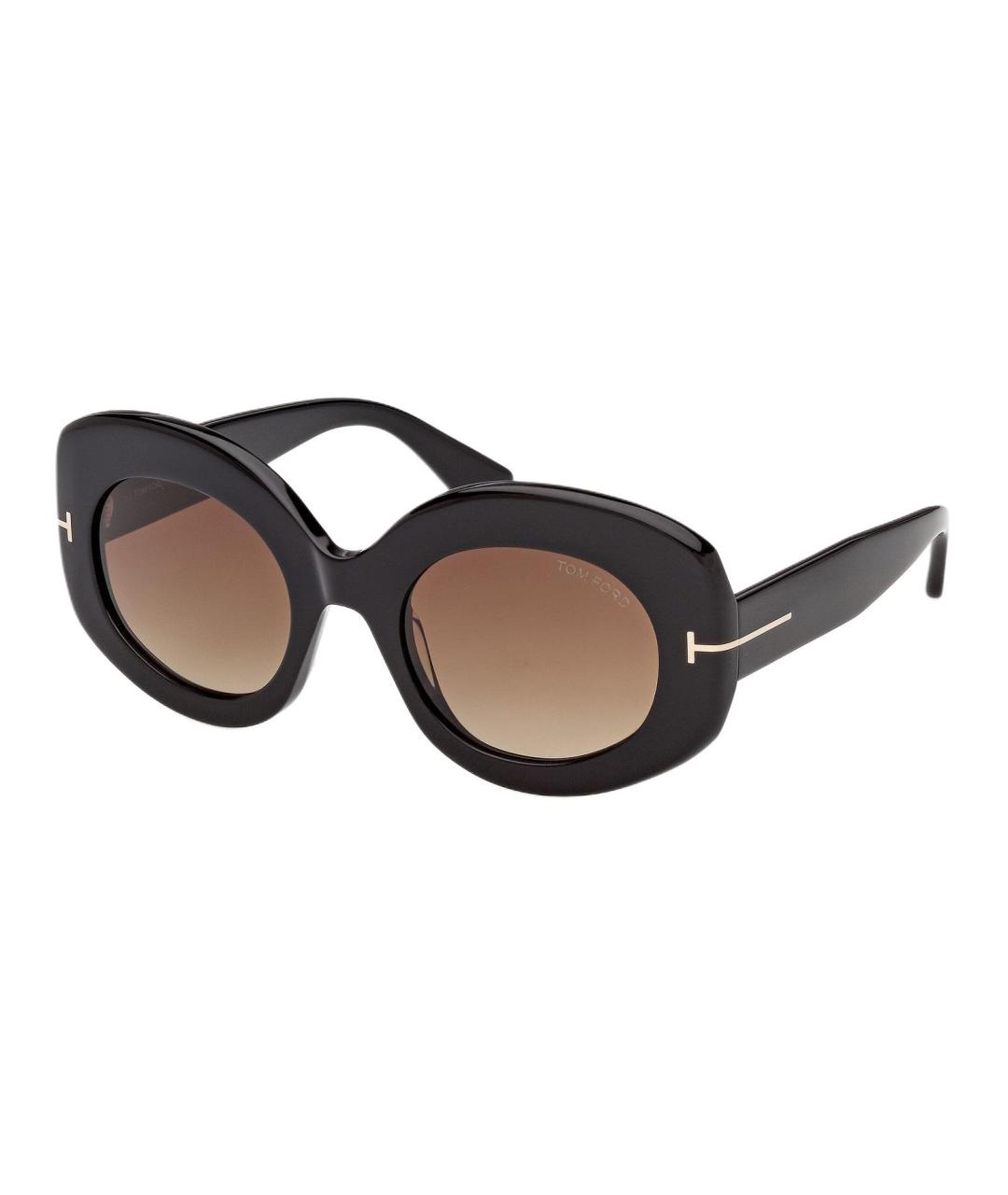 TOM FORD Черные пластиковые солнцезащитные очки, фото 1