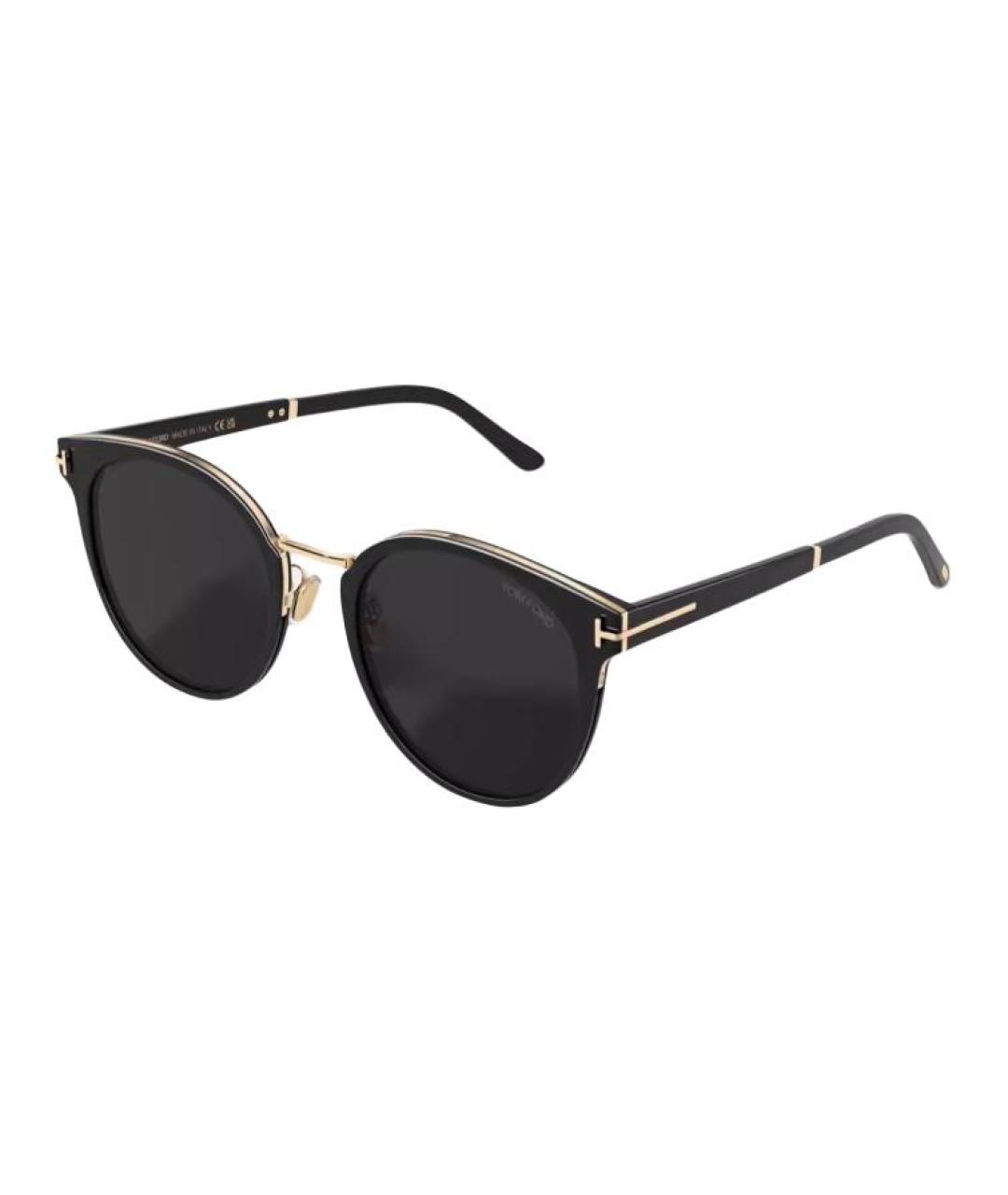 TOM FORD Черные пластиковые солнцезащитные очки, фото 1