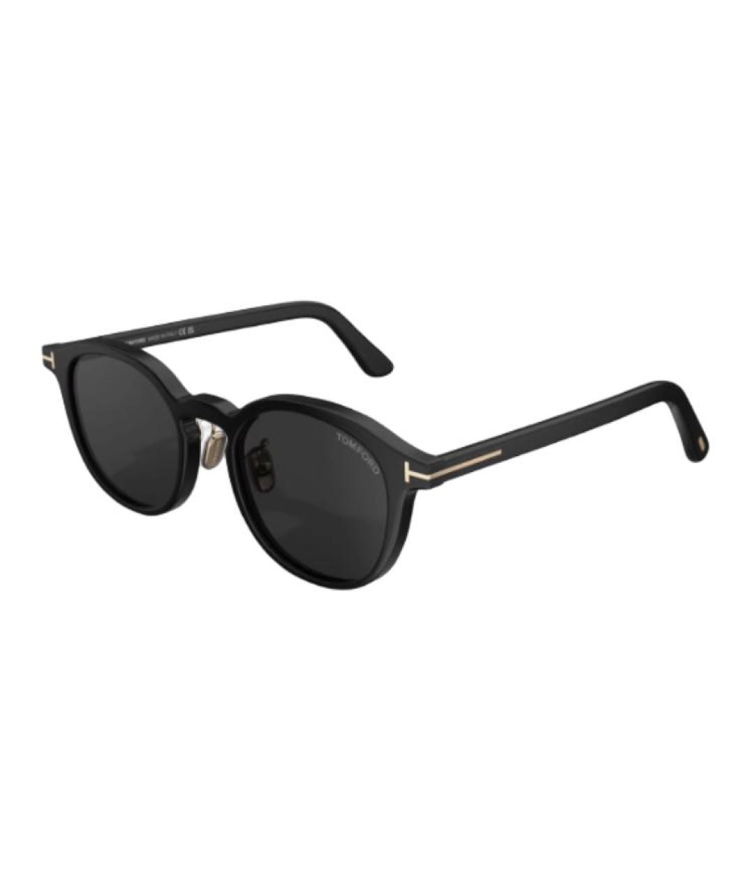 TOM FORD Черные пластиковые солнцезащитные очки, фото 1