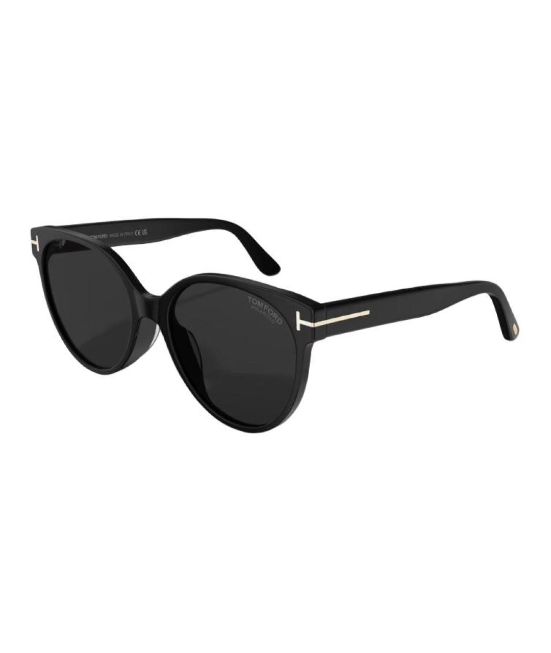 TOM FORD Черные пластиковые солнцезащитные очки, фото 1