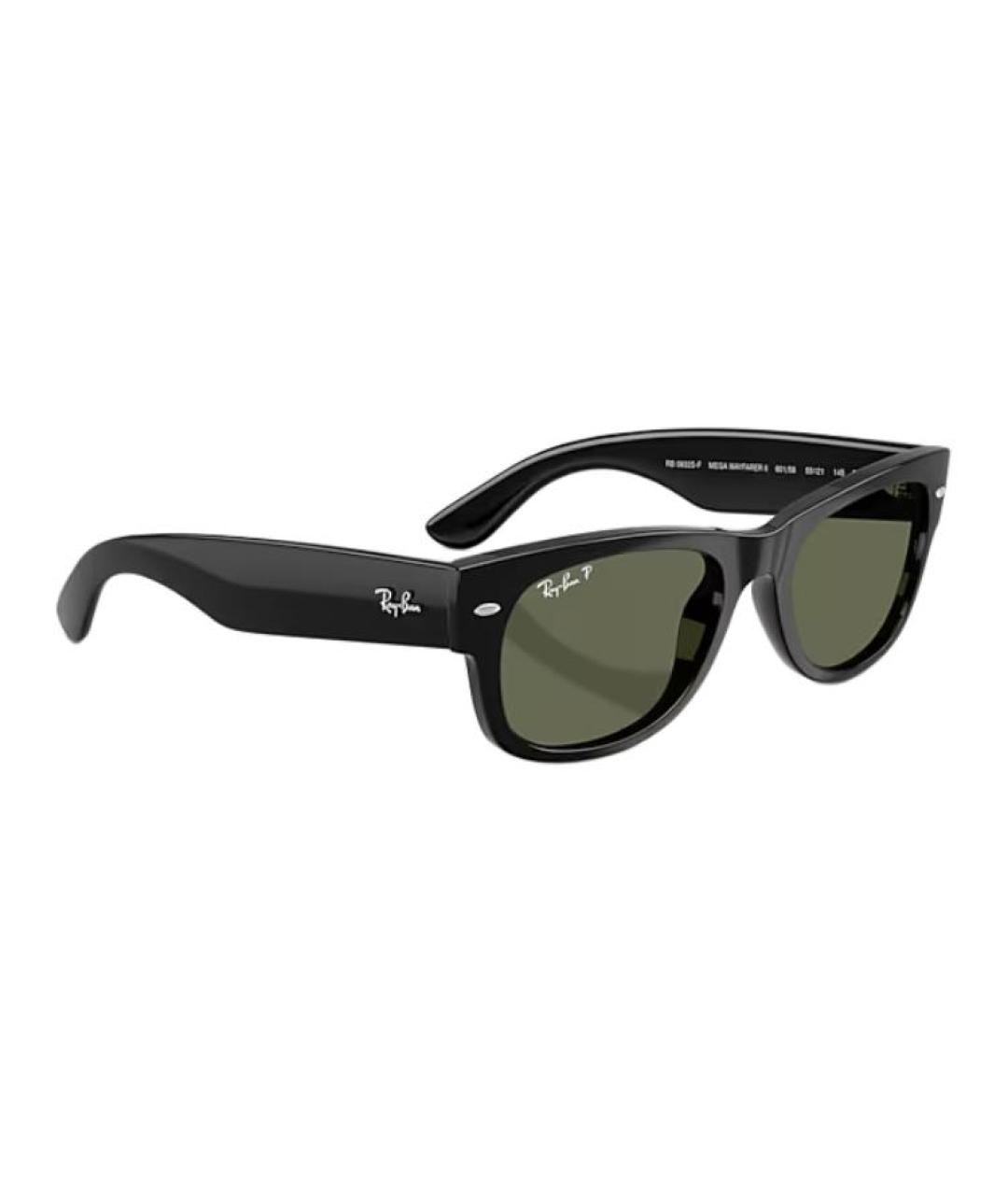 RAY BAN Черные пластиковые солнцезащитные очки, фото 3