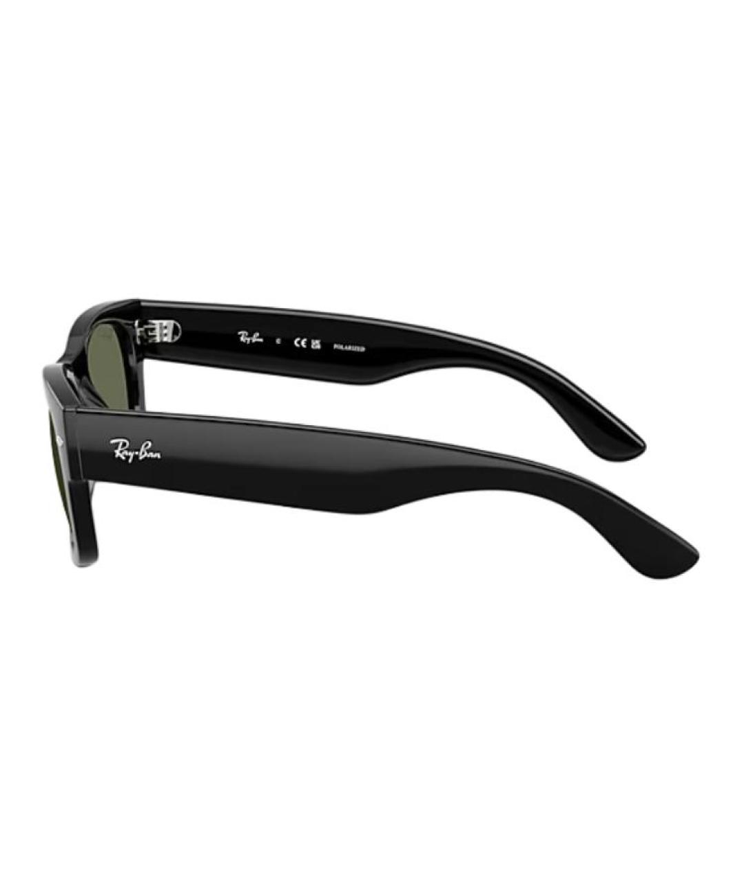 RAY BAN Черные пластиковые солнцезащитные очки, фото 5