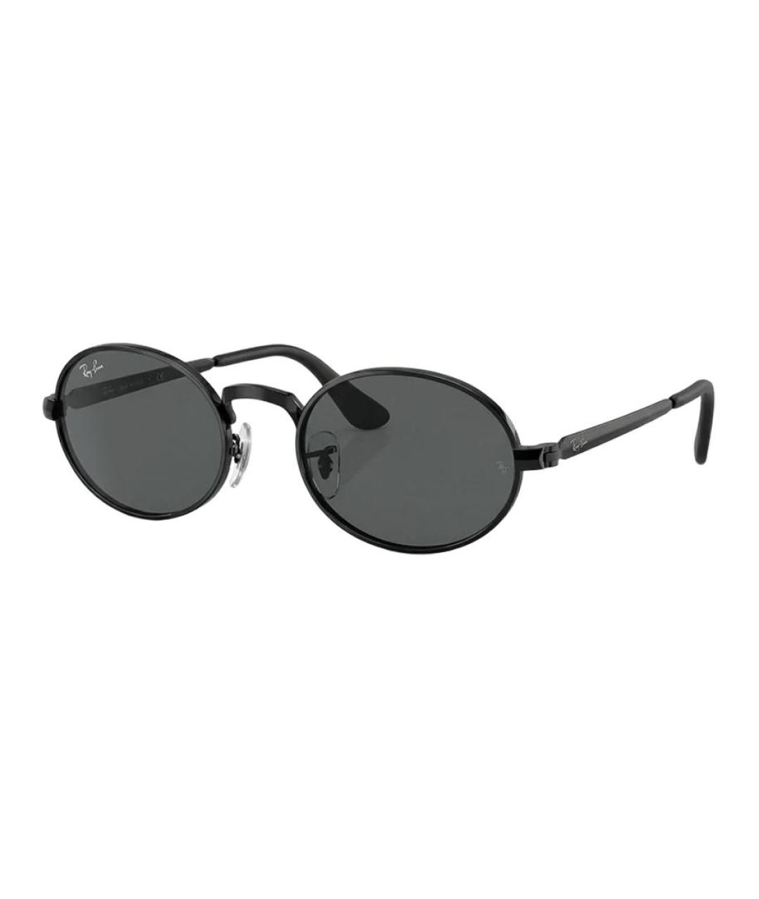 RAY BAN Черные металлические солнцезащитные очки, фото 1