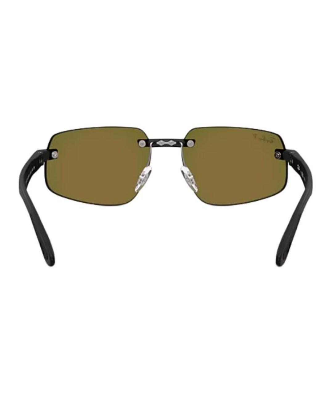 RAY BAN Черные пластиковые солнцезащитные очки, фото 4
