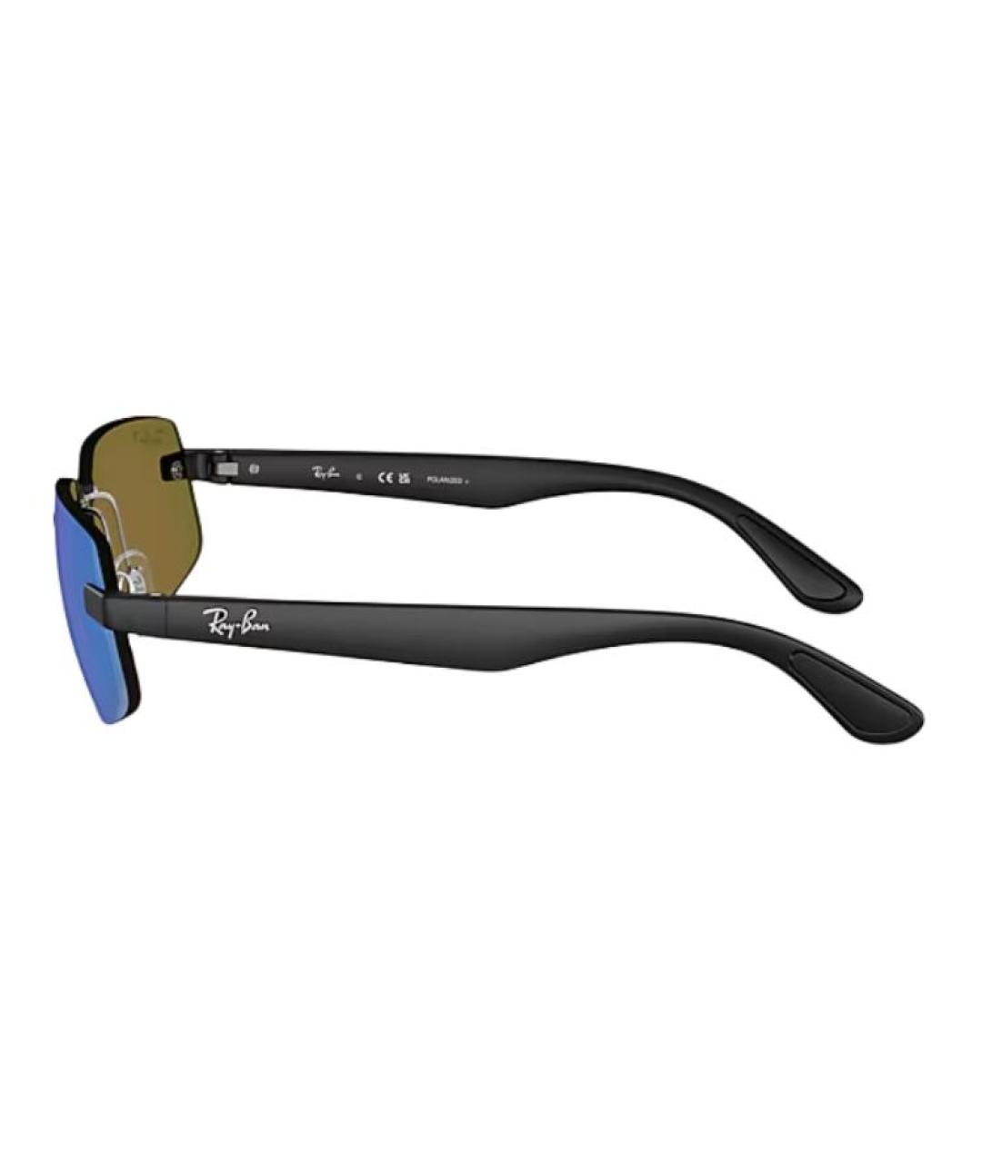 RAY BAN Черные пластиковые солнцезащитные очки, фото 3