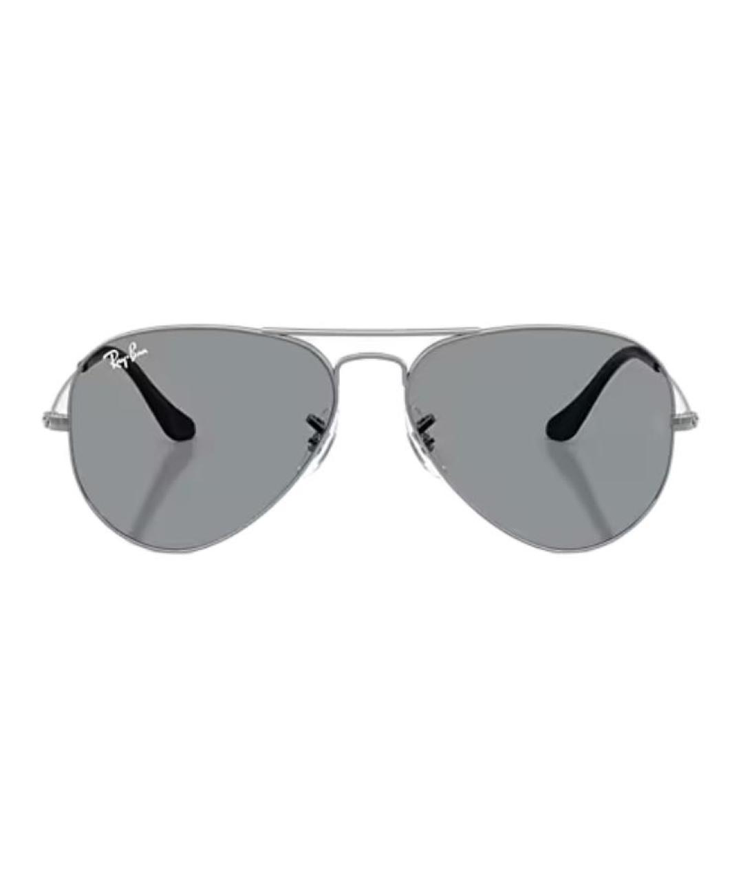 RAY BAN Серые металлические солнцезащитные очки, фото 2