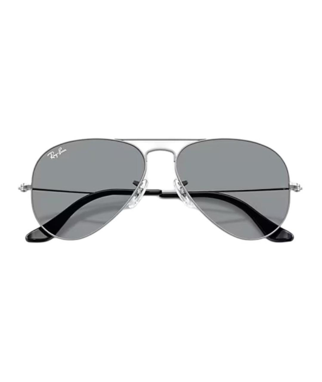 RAY BAN Серые металлические солнцезащитные очки, фото 5