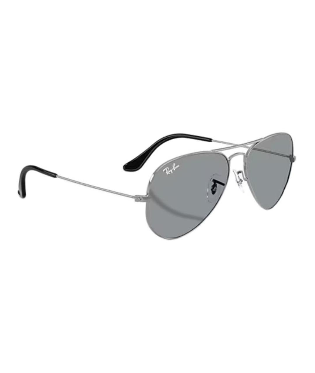 RAY BAN Серые металлические солнцезащитные очки, фото 4