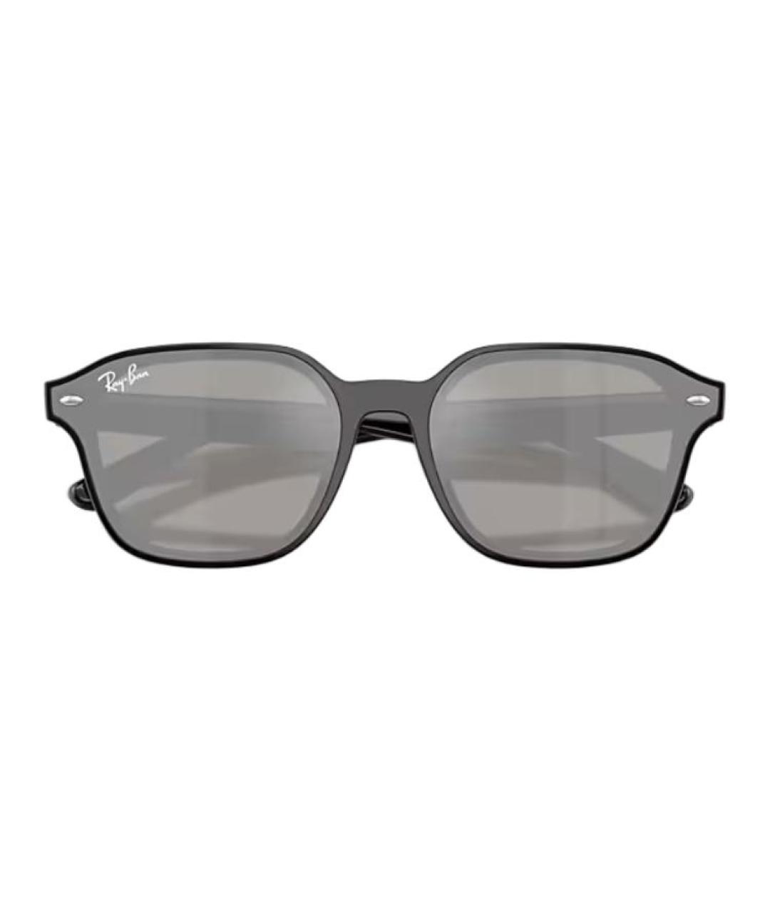 RAY BAN Черные пластиковые солнцезащитные очки, фото 4