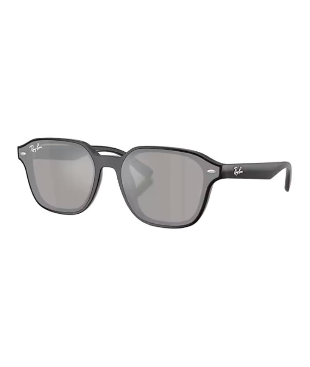 RAY BAN Черные пластиковые солнцезащитные очки, фото 1